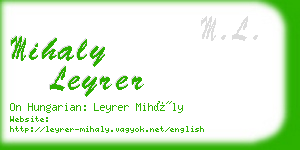 mihaly leyrer business card